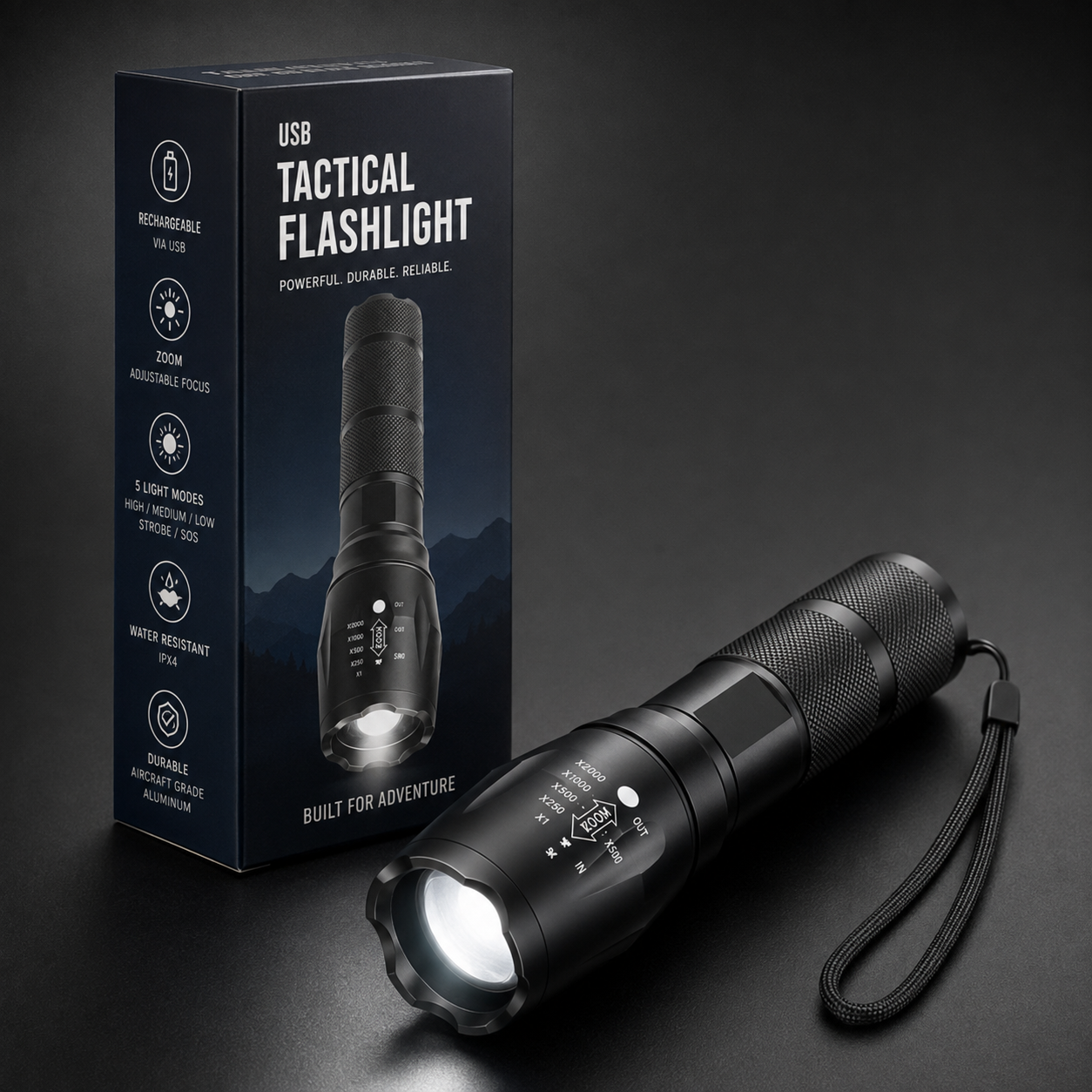 Tactical LED Flashlight Waterproof