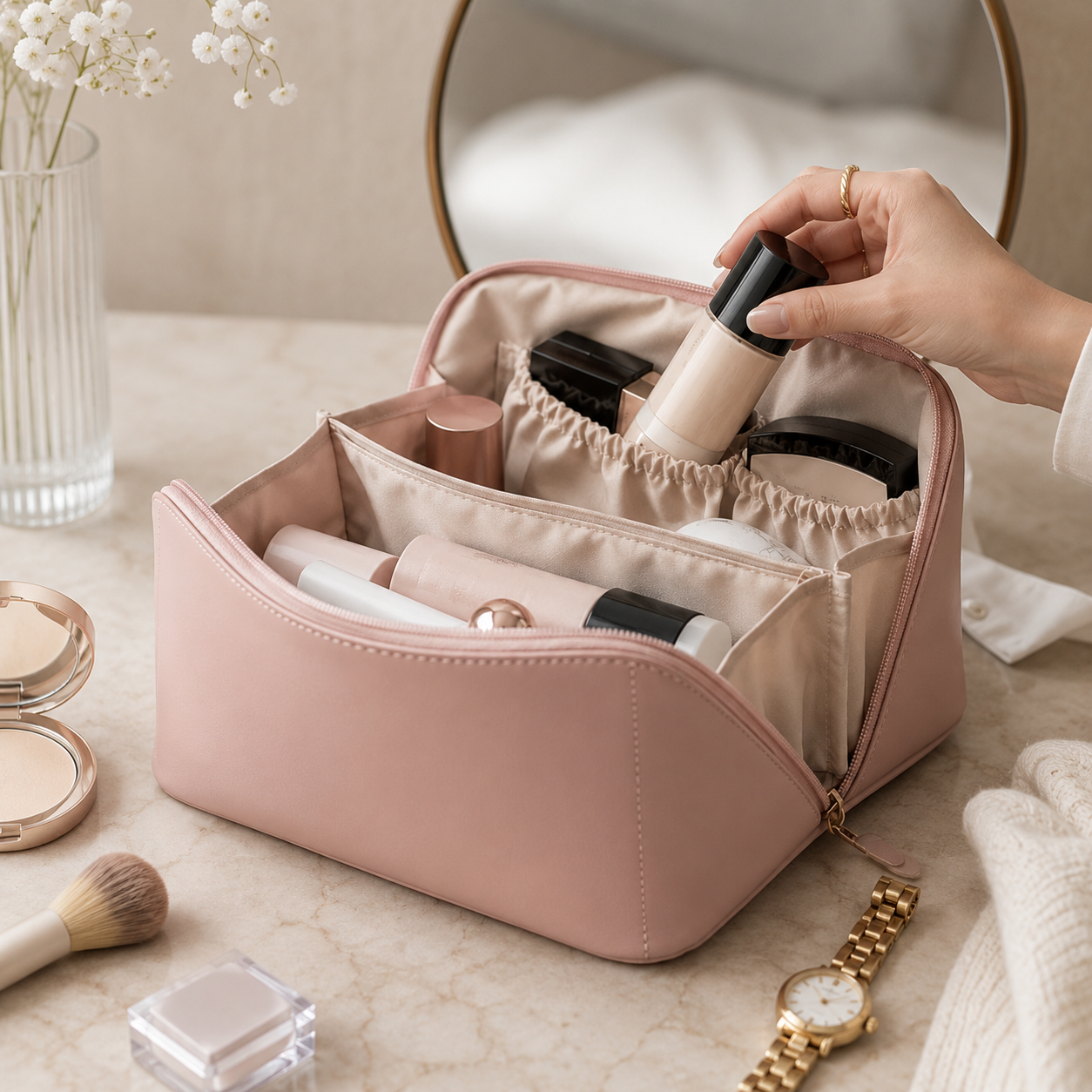 Travel-Friendly Makeup Organizer Bag