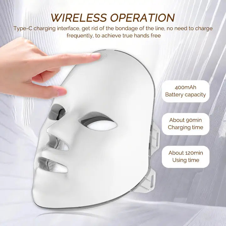 Lumora 7-Colour LED Photon Facial Mask - detail