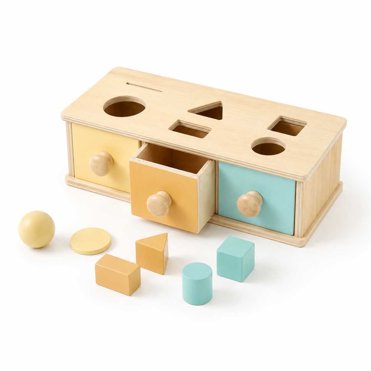 Wooden Object Permanence Box Toy