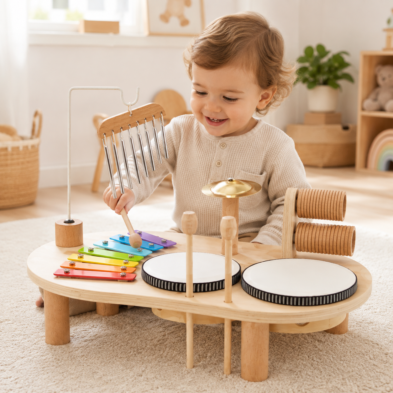 Wooden Toddler Music Exploration Set