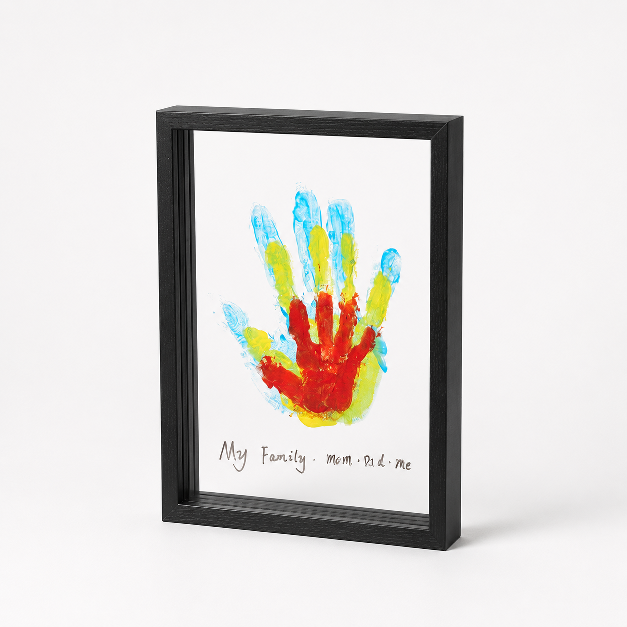 Wooden Family Handprint Keepsake Frame