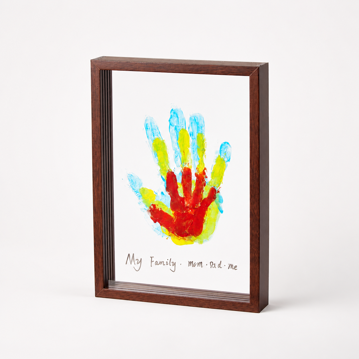 Wooden Family Handprint Keepsake Frame