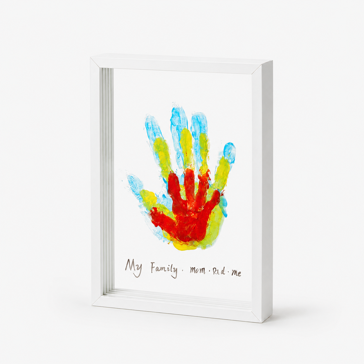 Wooden Family Handprint Keepsake Frame