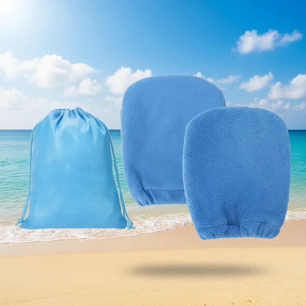 Beach Accessories Sand Remover Mitts Quick Dry Design