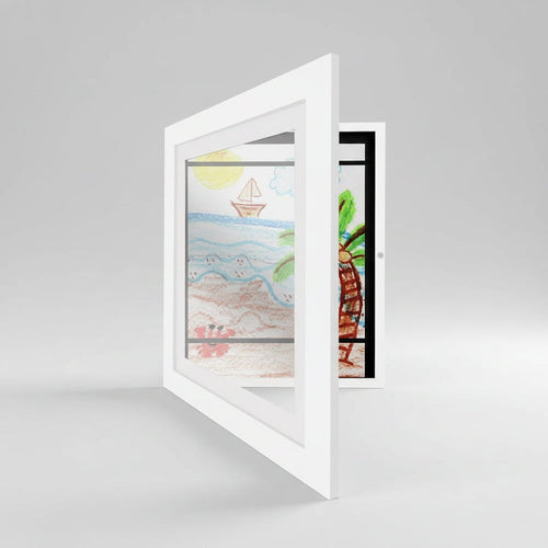 Children's Art Frame Display Wall Mounted Storage