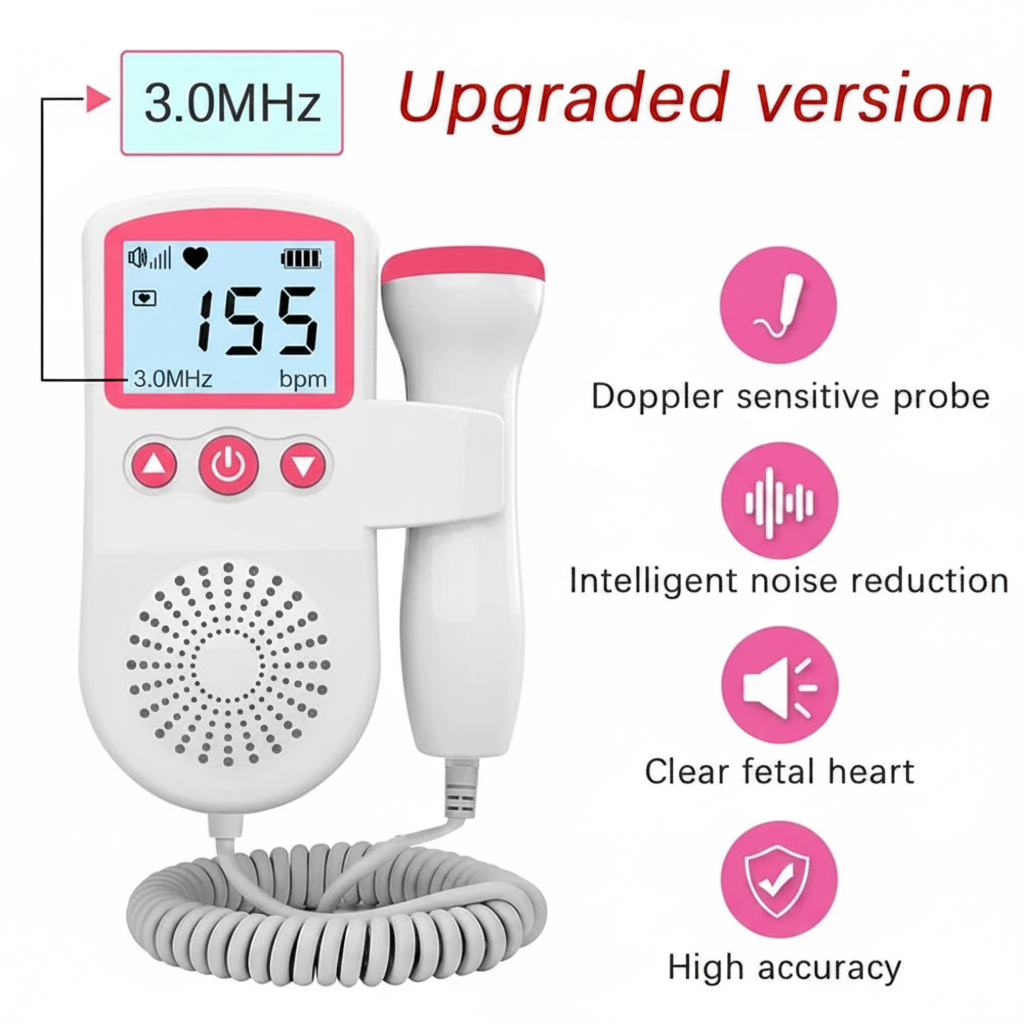 Fetal Heartbeat Monitor Portable Digital Display Device