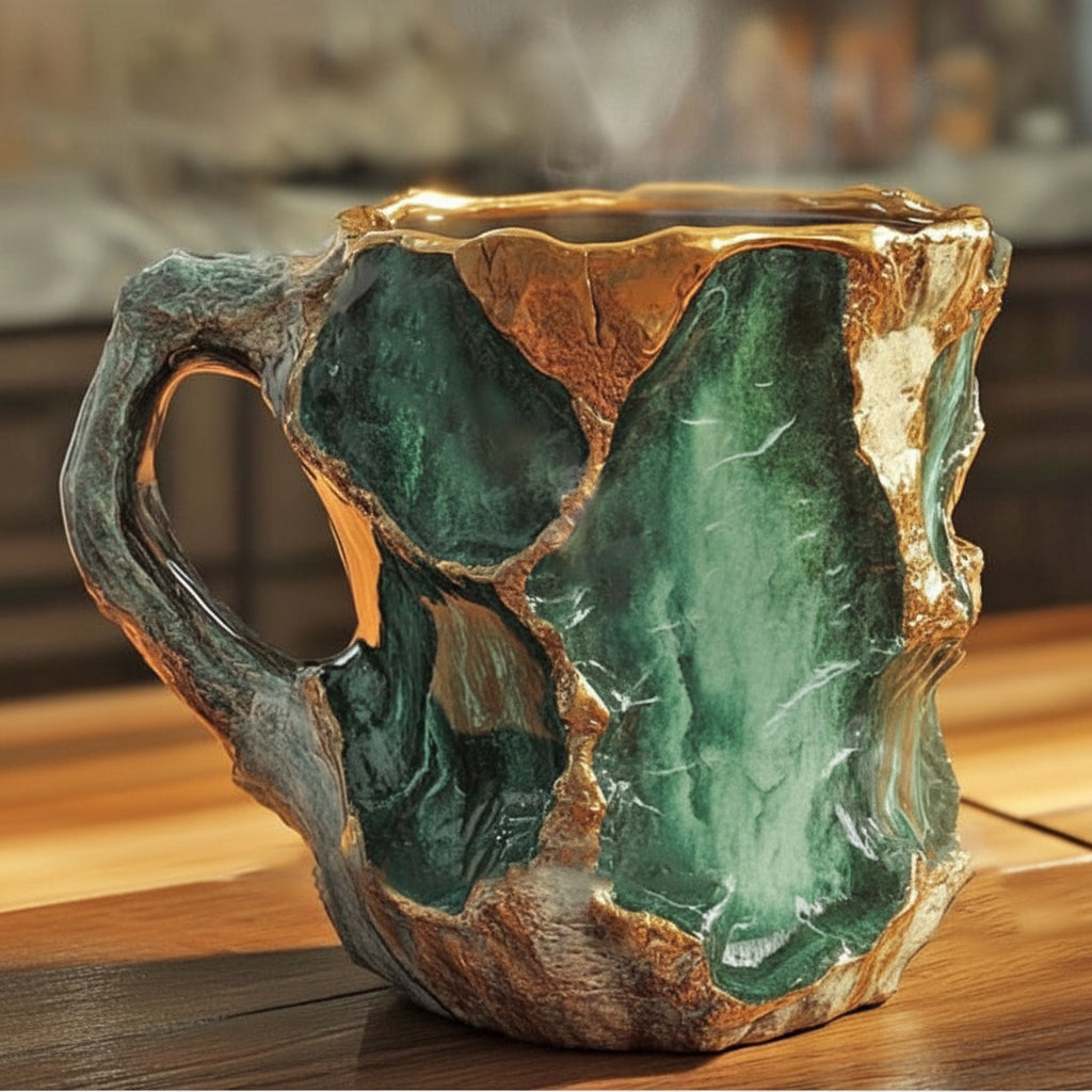 Handcrafted Insulated Crystal Coffee Mug