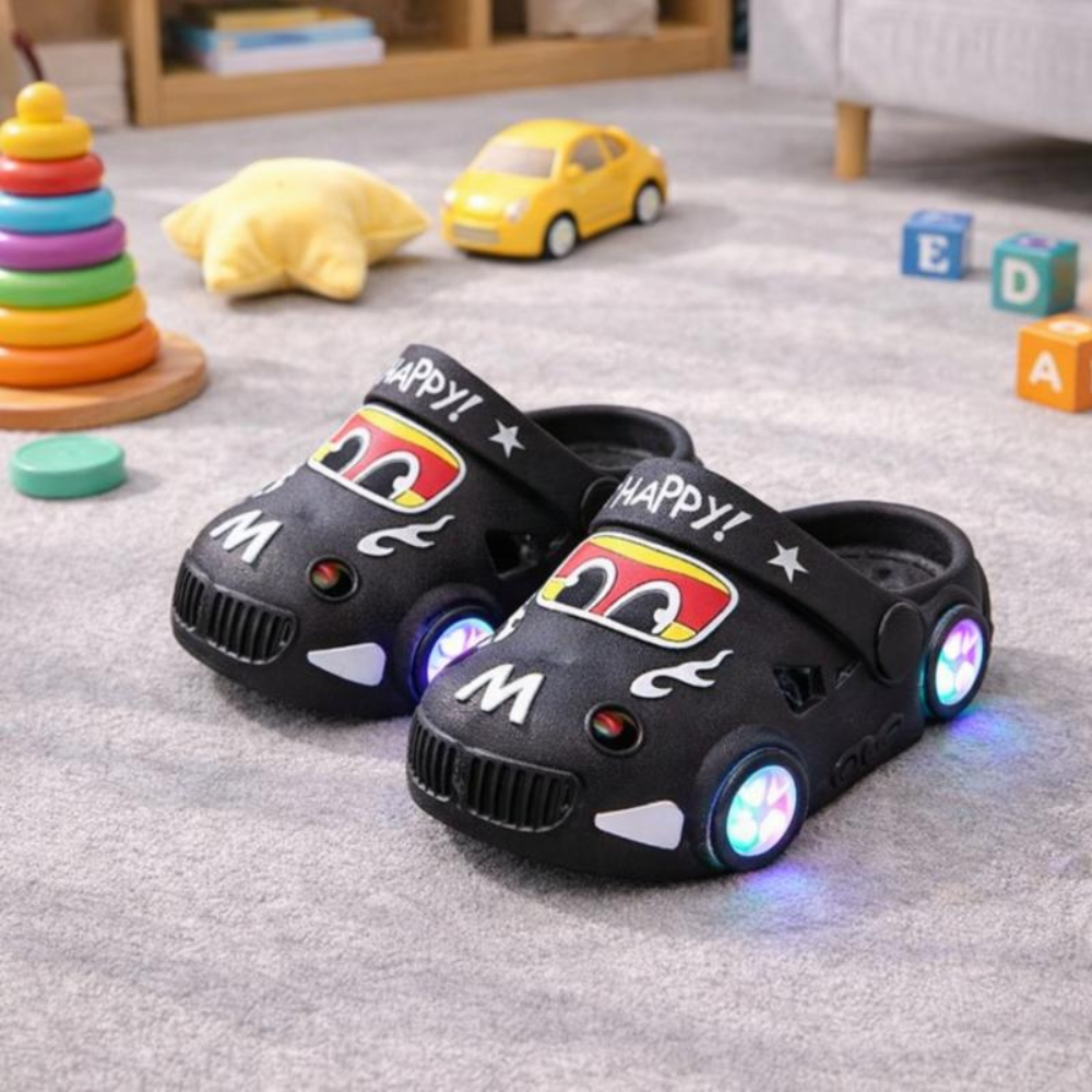 Kids Light-Up Car Slippers