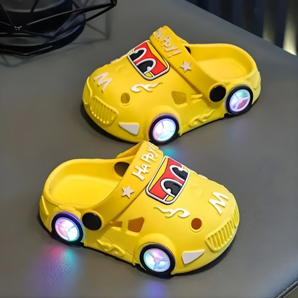 Kids Light-Up Car Slippers