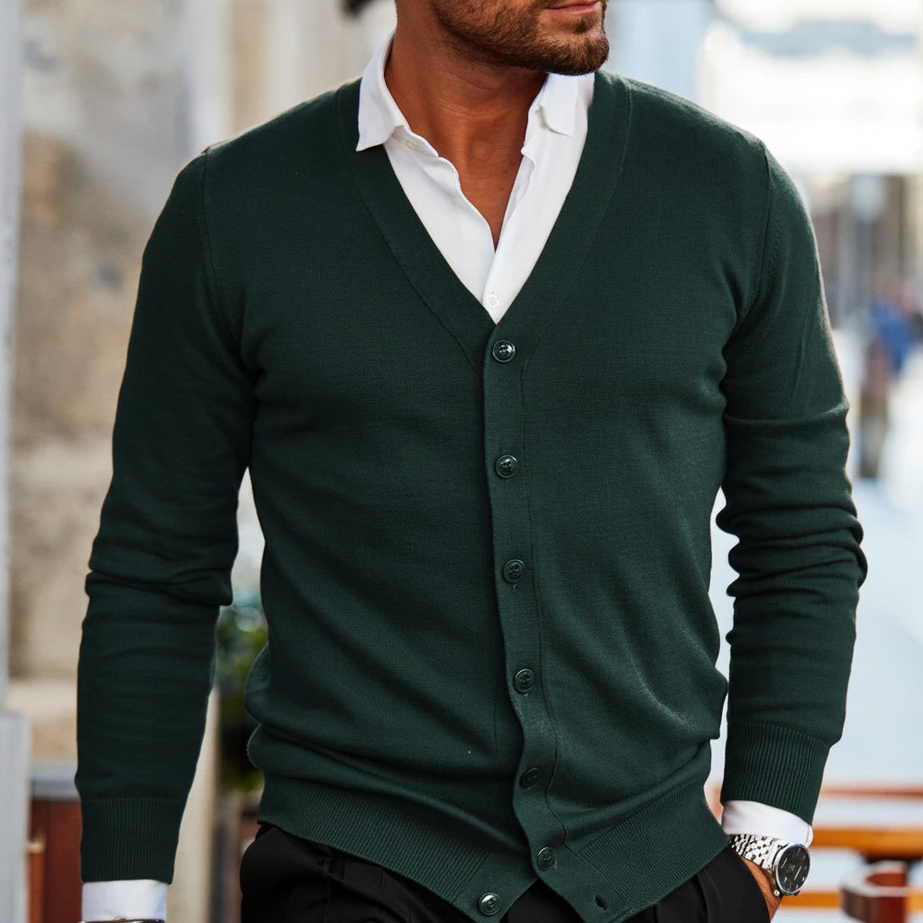 Men's Knitted Cardigan Button-Up | Casual Outerwear