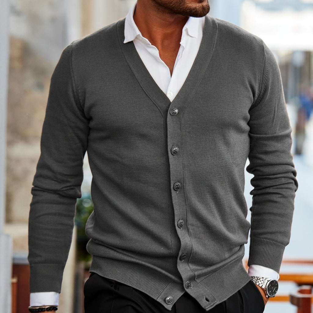 Men's Knitted Cardigan Button-Up | Casual Outerwear