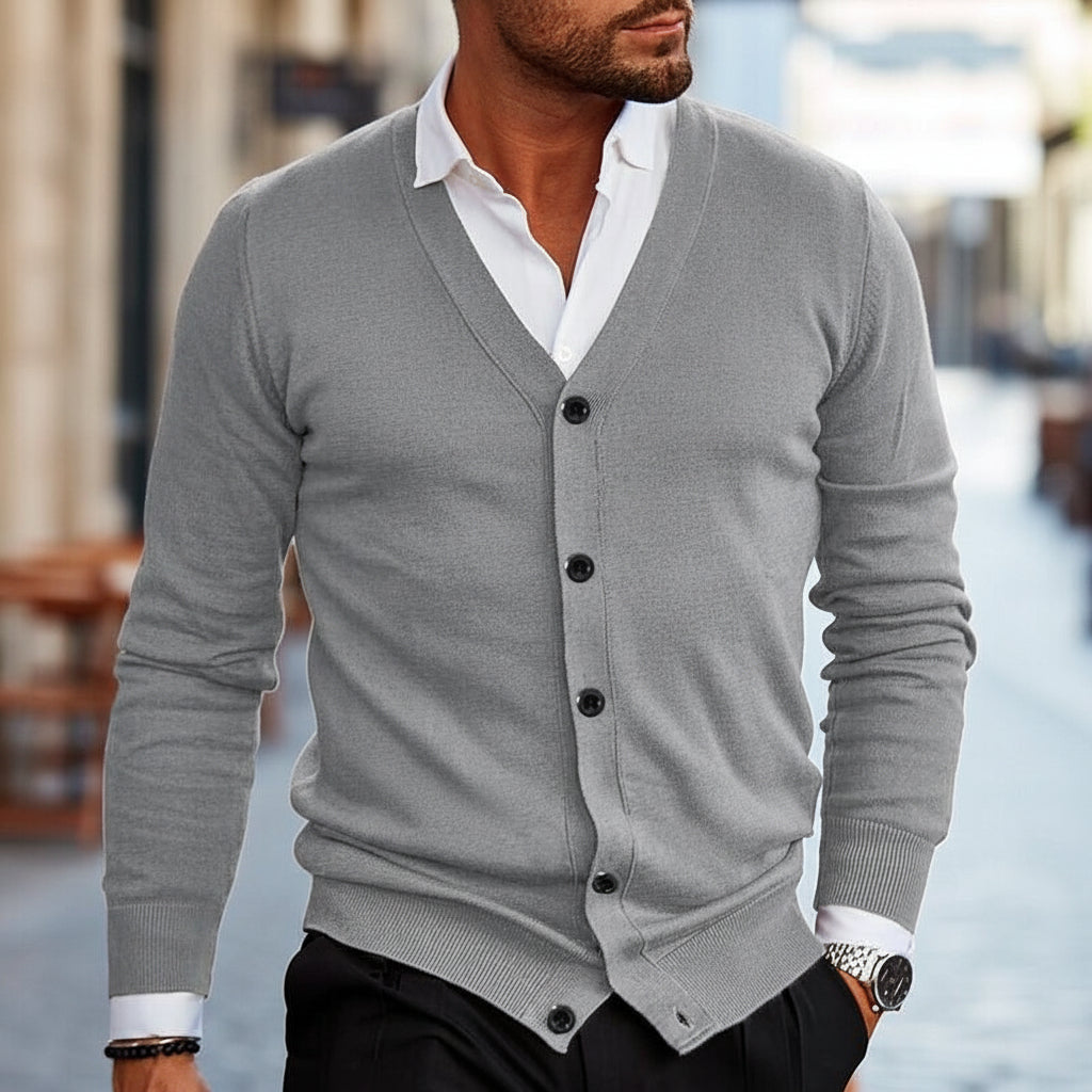Men's Knitted Cardigan Button-Up | Casual Outerwear