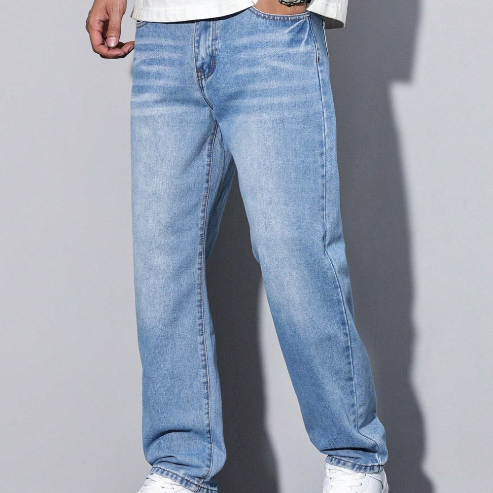 Men's Loose Fit Jeans Straight Leg | Casual Wear