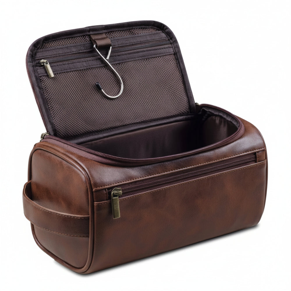 Leather Travel Toiletry Bag