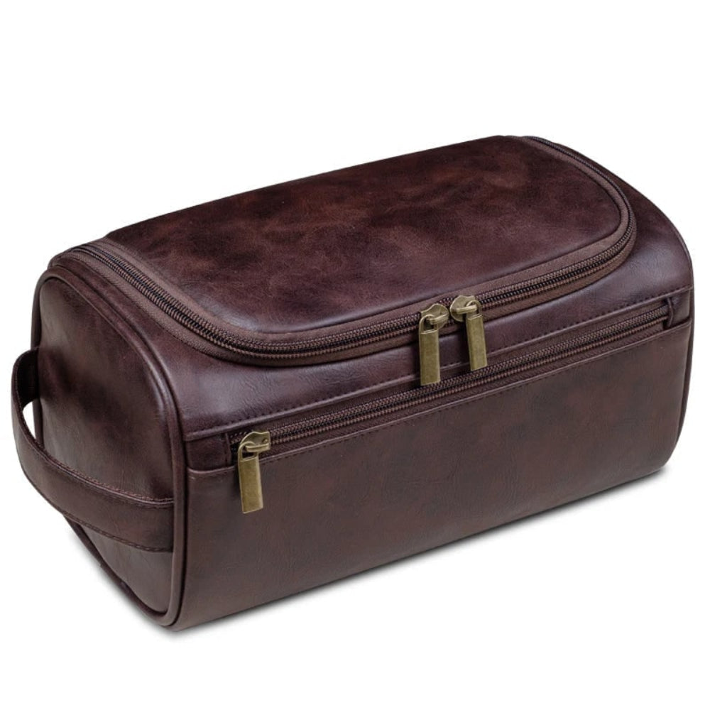 Leather Travel Toiletry Bag