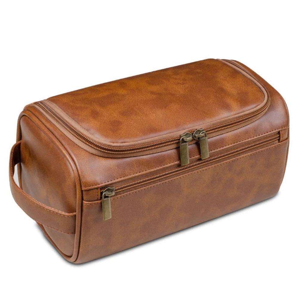Leather Travel Toiletry Bag