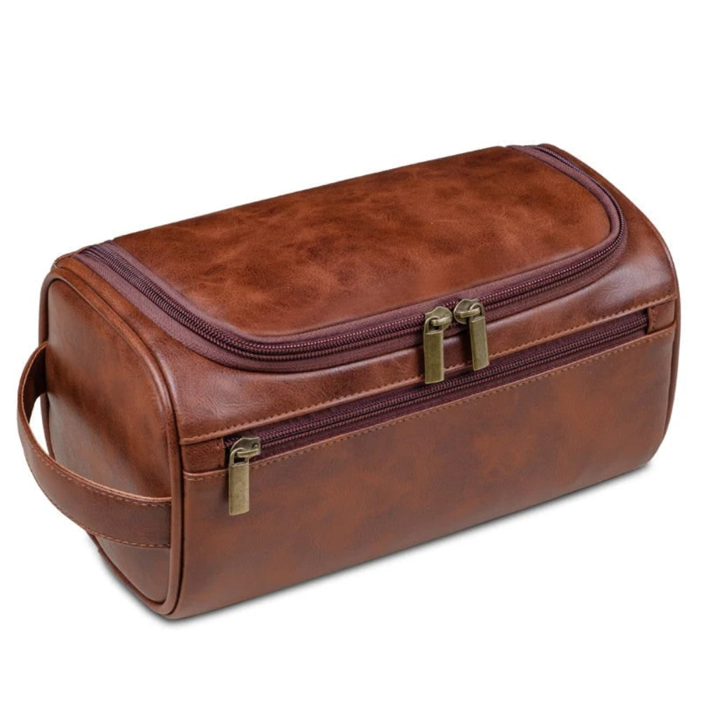 Leather Travel Toiletry Bag