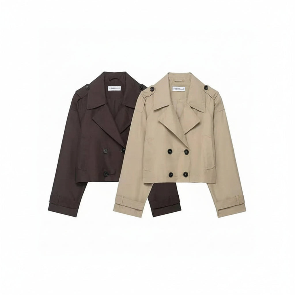 Women's Cropped Trench Coat