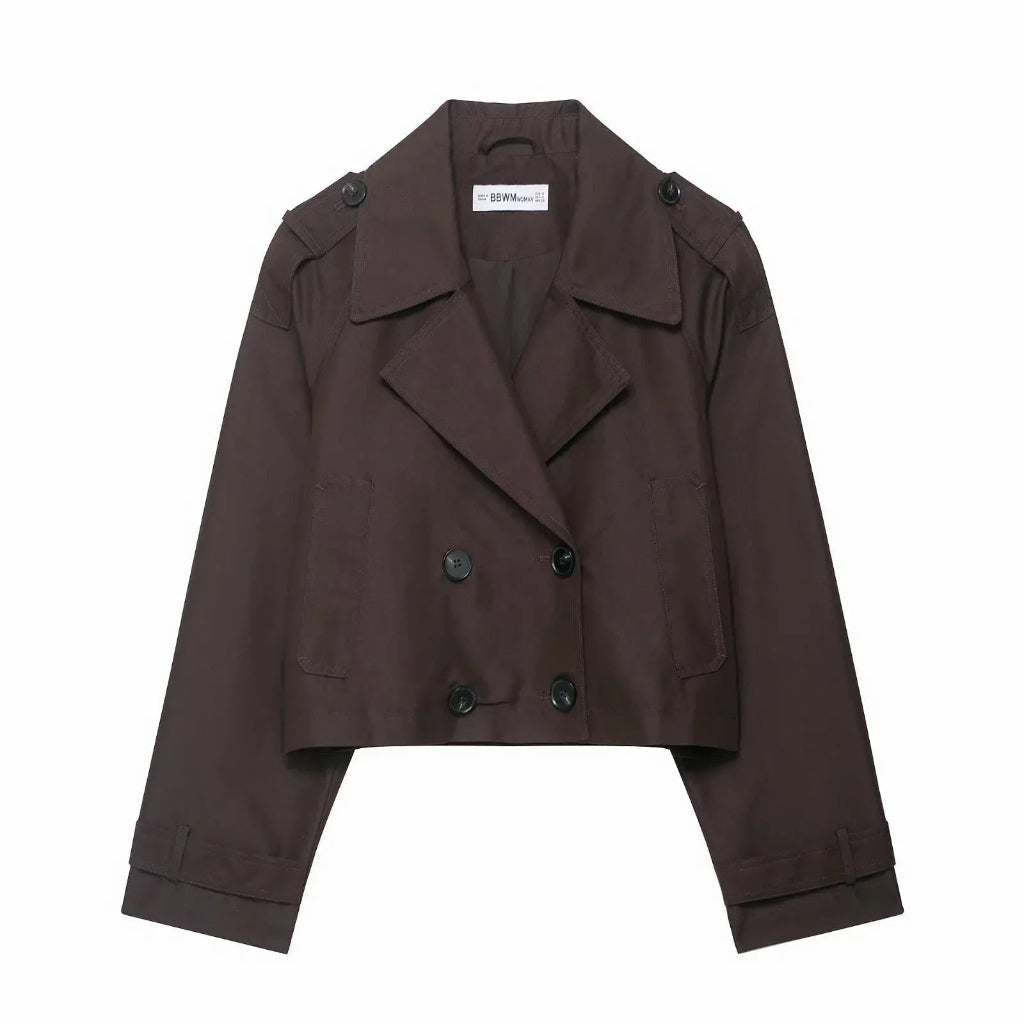 Women's Cropped Trench Coat