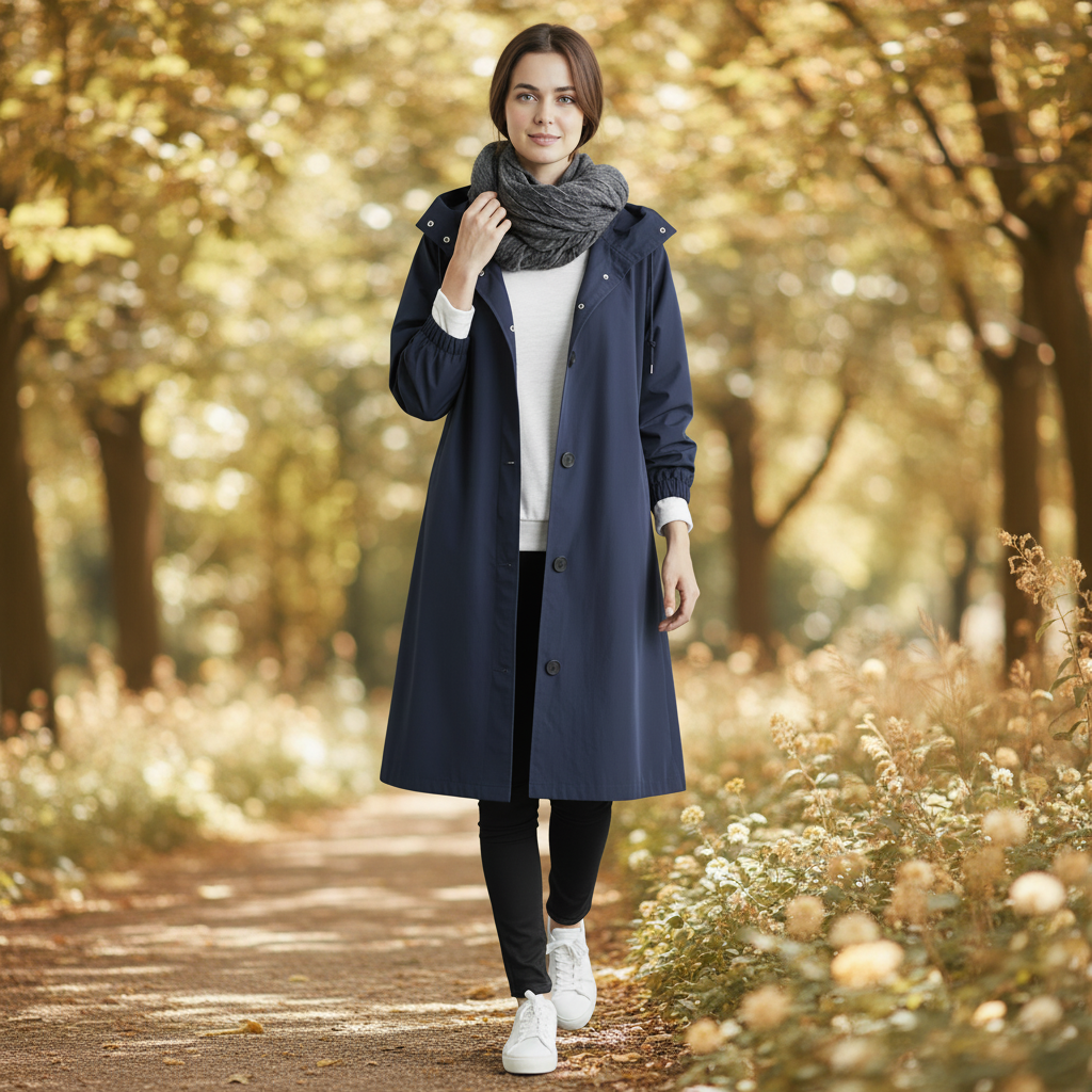 Women's Trench Coat Waterproof Hooded | Raincoat