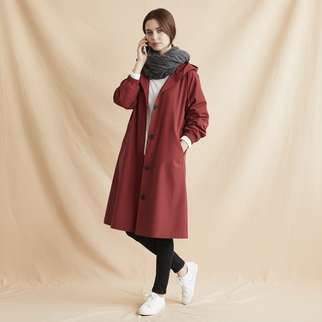 Women's Trench Coat Waterproof Hooded | Raincoat