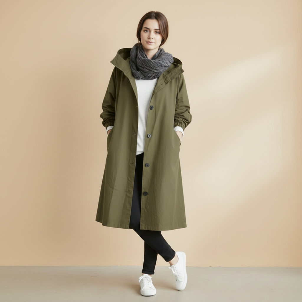Women's Trench Coat Waterproof Hooded | Raincoat
