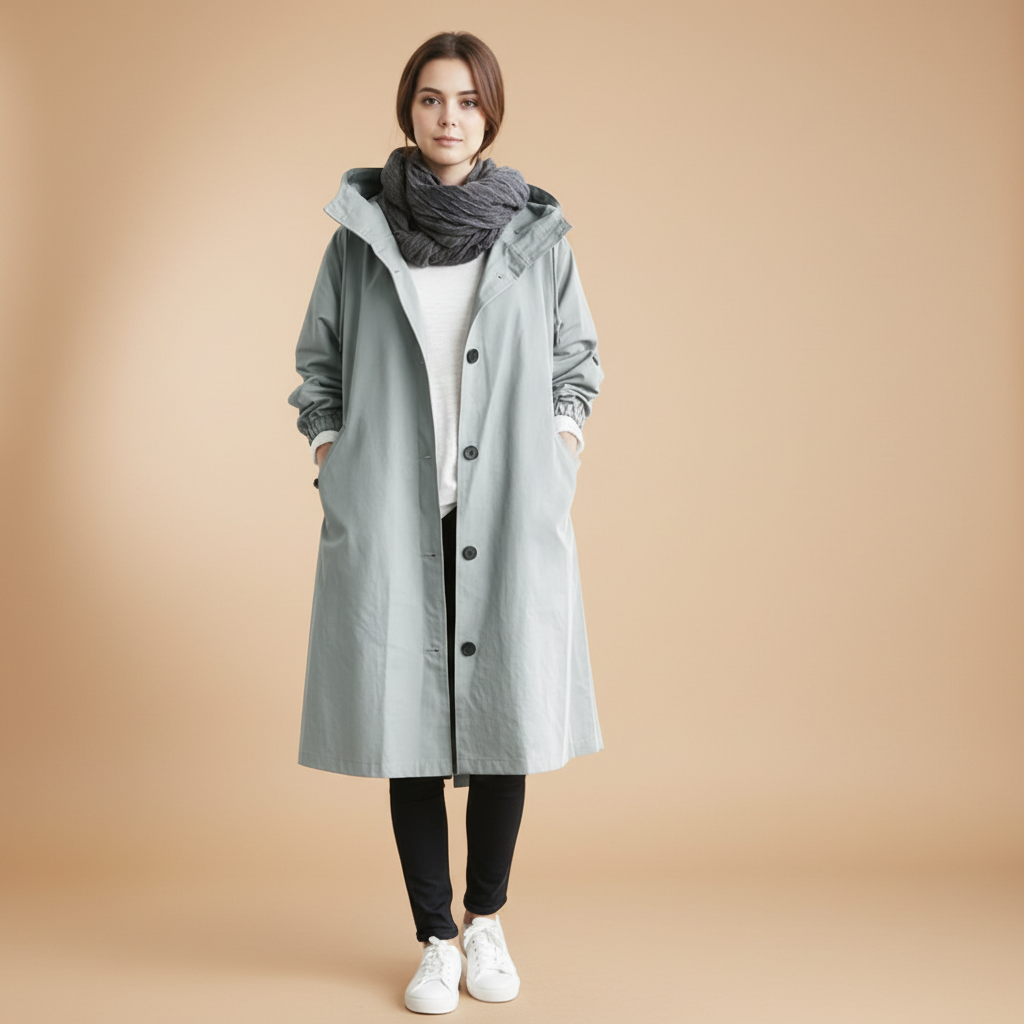 Women's Trench Coat Waterproof Hooded | Raincoat