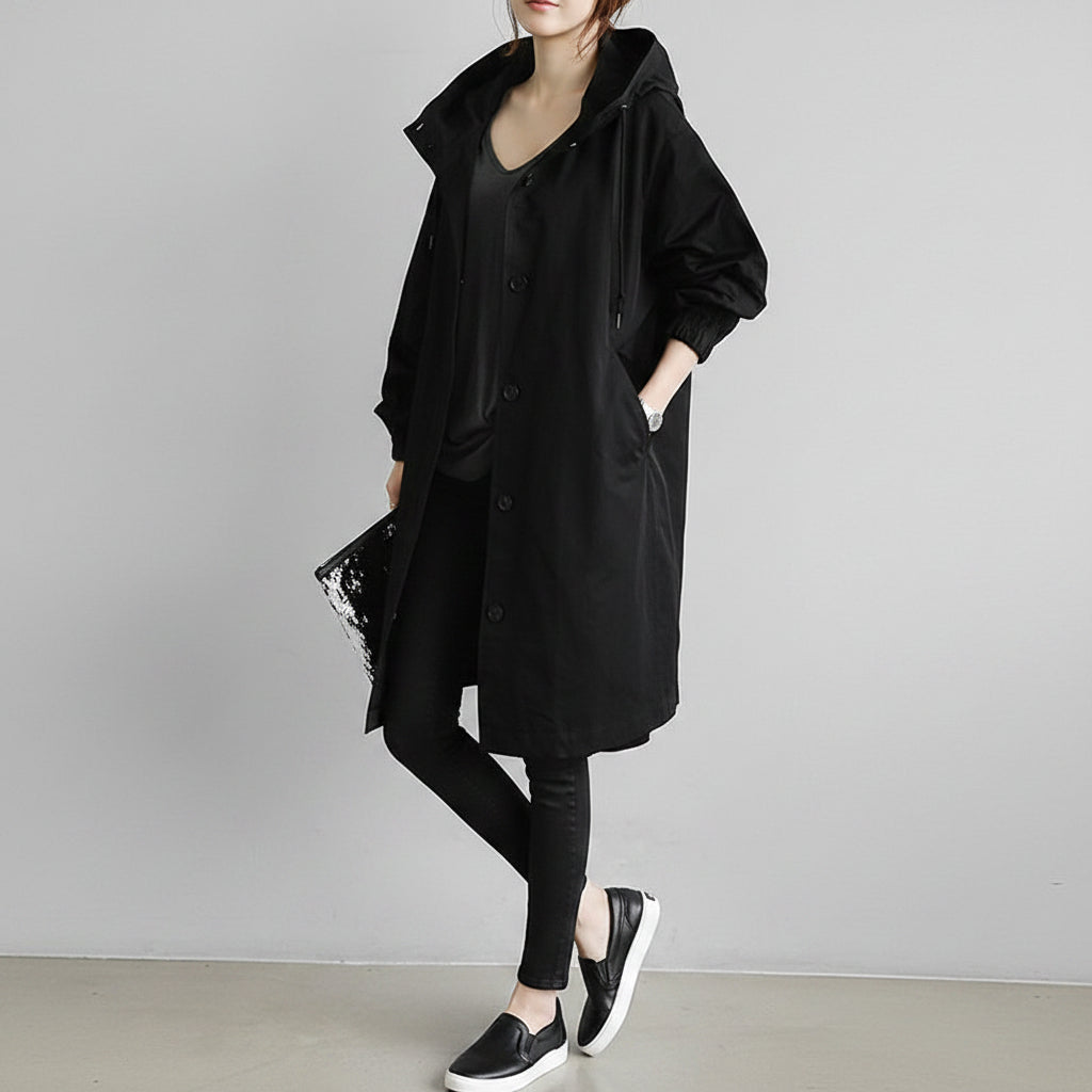 Women's Waterproof Trench Coat Hooded | Functional Outerwear