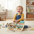 Wooden Steering Wheel Toy Toddlers Imaginative Play Fun